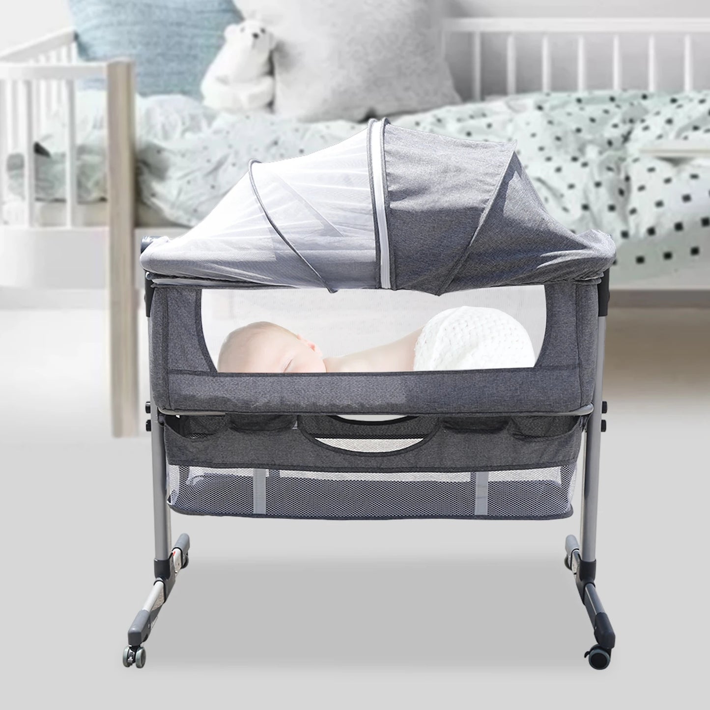 Baby Newborn Bassinet Bedside Portable Crib