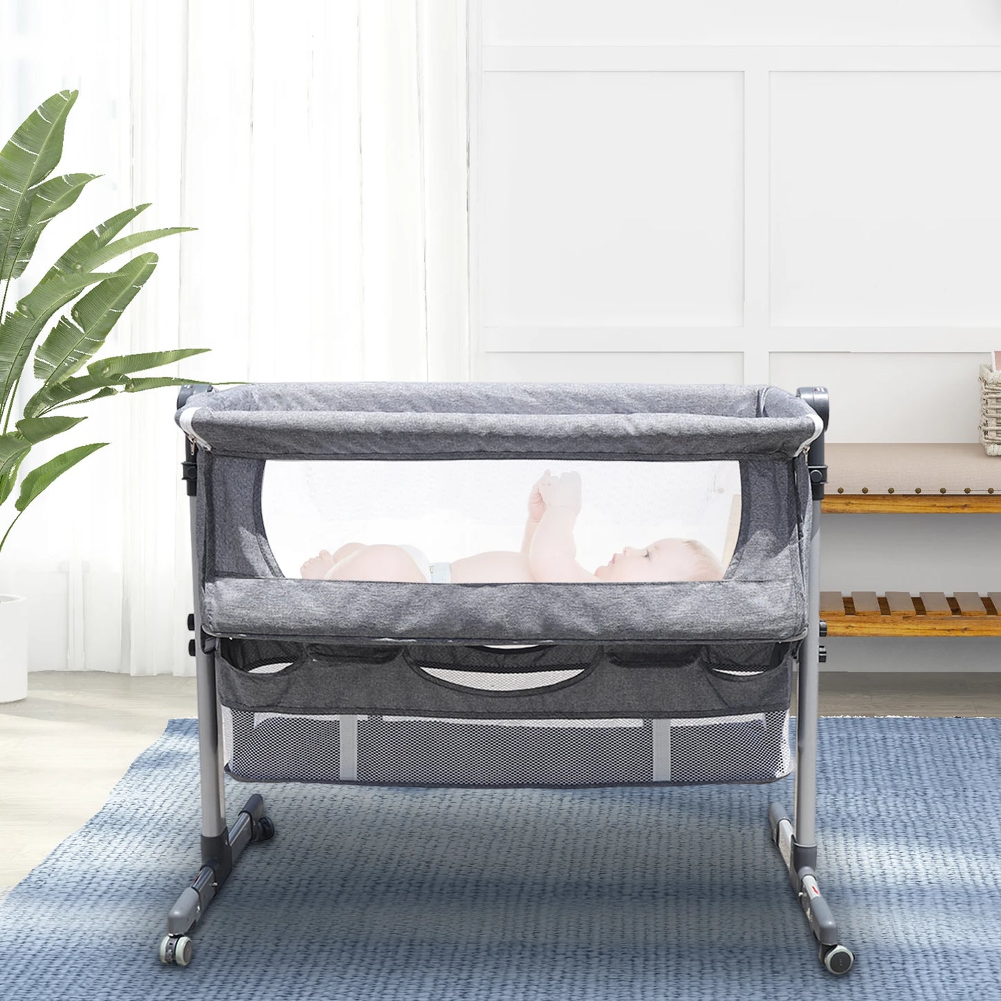 Baby Newborn Bassinet Bedside Portable Crib