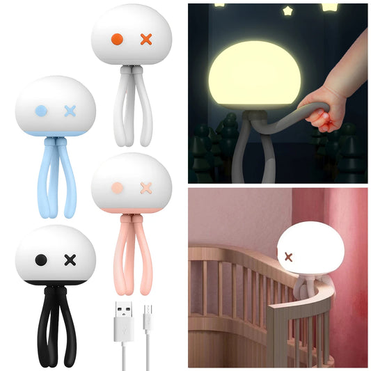Jellyfish Baby Night Light 3-color LED Rechargeable