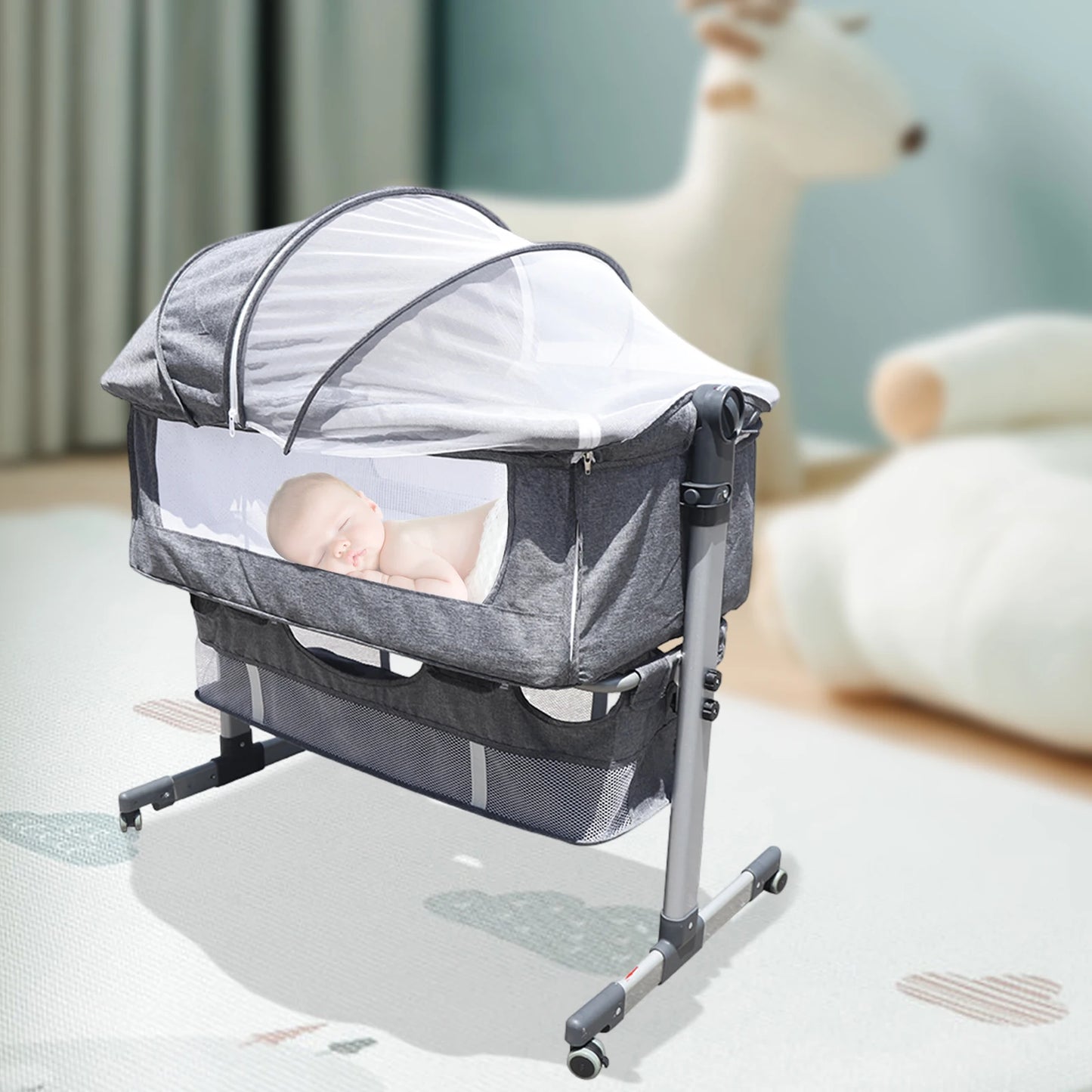 Baby Newborn Bassinet Bedside Portable Crib